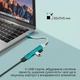 USB-С Promate LiteHub-4 3xUSB 2.0 + USB 3.0 Blue (litehub-4.blue) - изображение 2