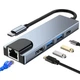Док-станция мультипортовая BYL-2007 5 в 1 USB Type C - (PD/USD/HDMI/RJ-45) (6910) - изображение 1