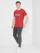 Футболка хлопковая длинная мужская Tommy Hilfiger 10877.3 S Красная - изображение 3