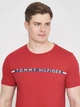 Футболка хлопковая длинная мужская Tommy Hilfiger 10878.2 L Красная - изображение 4