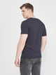 Футболка хлопковая длинная мужская Emporio Armani 10899 M (46) Темно-синяя - изображение 2