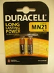 Батарейка DURACELL MN21, A23, ціна за 2 штуки, термін - зображення 1