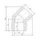 Уголок PPR Blue Ocean 20, 45° SD00009961 - изображение 2
