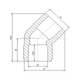 Уголок PPR Blue Ocean 25, 45° SD00009962 - изображение 2