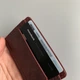 Шкіряна обкладинка для ID-паспорта, автодокументів на три відділи Бордовий матовий - зображення 7