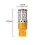 Светодиодная лампа 7440 T20 W21W W3x16d 35SMD 3030 12V с обманкой Жёлтая Avtoexpect (74220) - изображение 2
