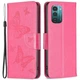 Чохол-книжка з малюнком UniCase Butterfly Pattern для Nokia G21 / G11 - Rose - зображення 1