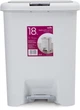 Відро для сміття MVM з кришкою і педаллю BIN-03 18 л Сіре (BIN-03 18L GRAY) - изображение 1