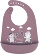 Слюнявчик силиконовый Canpol babies с карманом Bonjour Paris Красный (74/027_red) - изображение 1