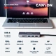 USB-хаб Canyon 9 port USB-C Hub DS-11 Grey (CNS-TDS11) - зображення 2