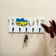 Патриотическая ключница с прапором Украины Home белая - изображение 2