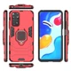 Чехол Fiji Ring для Xiaomi Redmi Note 11 / Note 11s бронированный бампер с кольцом подставкой красный - изображение 3