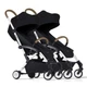 Дитяча коляска для двійні Bumprider Connect 2 Black шасі White - зображення 1