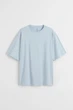 Футболка H&M Relaxed Fit L голубой 1003662013 - изображение 6