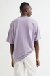 Футболка H&M Relaxed Fit XL фиолетовый 1003662009 - изображение 5