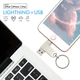 Флешка металлическая 2в1 128ГБ USB-Lightning для Apple iPhone, iPad, iPod, компьютера 128GB OTG - изображение 4