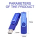 USB Флешка 2в1 128ГБ MicroUSB/USB 2.0 для телефона, компьютера OTG MicroDrive 128GB Черный - изображение 3