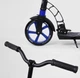 Самокат двухколесный Best Scooter от 6 лет с подножкой и амортизацией черный с синим 81246 - изображение 4