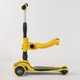Детский трехколесный самокат-беговел Best Scooter ST-16801 MAXI с сиденьем, складным рулем и светящимися колесами, Желтый - изображение 3