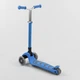 Детский трехколесный самокат Best Scooter Y-00180 со складным рулем и светящимися колесами, Голубой - изображение 4