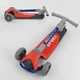 Детский трехколесный самокат Best Scooter F-44077 со складным рулем и светящимися колесами, Красный - изображение 6