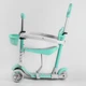 Детский трехколесный самокат Best Scooter B-2011 5 в 1 с сиденьем, защитным бампером и родительской ручкой, Бирюзовый - изображение 3