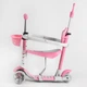 Детский трехколесный самокат Best Scooter B-1069 5 в 1 с сиденьем, защитным бампером и родительской ручкой, Розовый - изображение 3