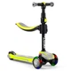 Дитячий триколісний самокат-біговел Best Scooter JS-20815 з сидінням і колесами, що світяться, Сіро-салатовий - зображення 1