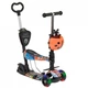 Детский трехколесный самокат Best Scooter 15600 Божья коровка 5 в 1 с сиденьем и родительской ручкой, с рисунком, Черный с абстракцией - изображение 1
