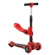 Детский трехколесный самокат-беговел Best Scooter ST-18003 MAXI с сиденьем, складным рулем и светящимися колесами, Красный - изображение 1