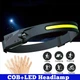 Налобный фонарь аккумуляторный Led headlight водонепроницаемый светодиодный на голову сенсорный фонарик - изображение 2