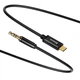 Кабель перехідник Type-C на Mini-Jack 3.5 (AUX) Baseus (1,2 м). Black - зображення 2