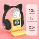 Беспроводные наушники WS CAT STN-28 LED с кошачьими ушками. Цвет: черный - изображение 4