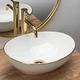 Умивальник (раковина) REA SOFIA WHITE GOLD EDGE накладний - изображение 2