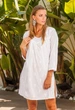 Женская туника для пляжа с вышивкой Fresh Cotton 1347 F-1c 42(S) Белый - изображение 1