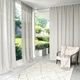 Шторы уличные непромокаемые для террасы 145ш*220в на петлях, не выгорают Светло-серый. - изображение 1