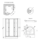 Душевая кабина Lidz Latwa SC90x90.SAT.LOW.GR, стекло тонированное 4 мм + поддон Kupala - изображение 2