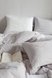 Постельное белье евро Vie Nouvelle Washed cotton вареный хлопок 200х220 W5E белый - изображение 3
