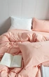 Постельное белье евро Vie Nouvelle Washed cotton вареный хлопок 200х220 W12E персиковый - изображение 3