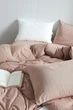 Постельное белье евро на резинке Vie Nouvelle Washed cotton вареный хлопок 200х220 W1E200 кофе с молоком - изображение 3