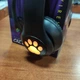 Навушники з котячими вушками та RGB підсвічуванням Бездротові Catear VZV-24M Чорні - зображення 4
