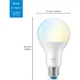 Розумна лампочка WiZ E27 13W (100W 1520Lm) A67 2700-6500K Wi-Fi (929002449602) - зображення 4