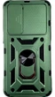 Чехол New Armor c кольцом-подставкой на Samsung Galaxy S21 FE зеленый - изображение 2