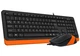 Комплект A4Tech Fstyler Sleek Multimedia Comfort F1010, Black/Orange, клавиатура+мышь, USB - изображение 1