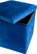 Пуф для хранения MBM HOME велюровый 38х38х38 см Синий (TH-05 BLUE) - изображение 3
