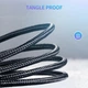 Кабель UGREEN US261 USB Type-C to USB Type-C 60W Round Cable Nickel Plating Aluminum Shell 3A 1m Black/Gray (50150) - изображение 6