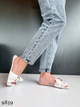Женские шлёпки Sweet Shoes Эко кожа (9839) 37 24 см Белые - изображение 6