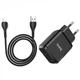 Зарядний пристрій 220В 2 USB з кабелем USB - Lightning Hoco N7 Speedy Чорний - зображення 4