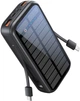 УМБ Promate SolarTank-20PDCi 20000 mAh с солнечной панелью 20W PD USB-C 18W QC 2xUSB-A 10.5W USB-C и Lightning коннекторы Black (solartank-20pdci.black) - изображение 1