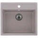 Мойка для кухни ZERIX гранитная ZS-5751S-07 570x510мм прямоугольная врезная с сифоном бежевая ZX4598 - изображение 1